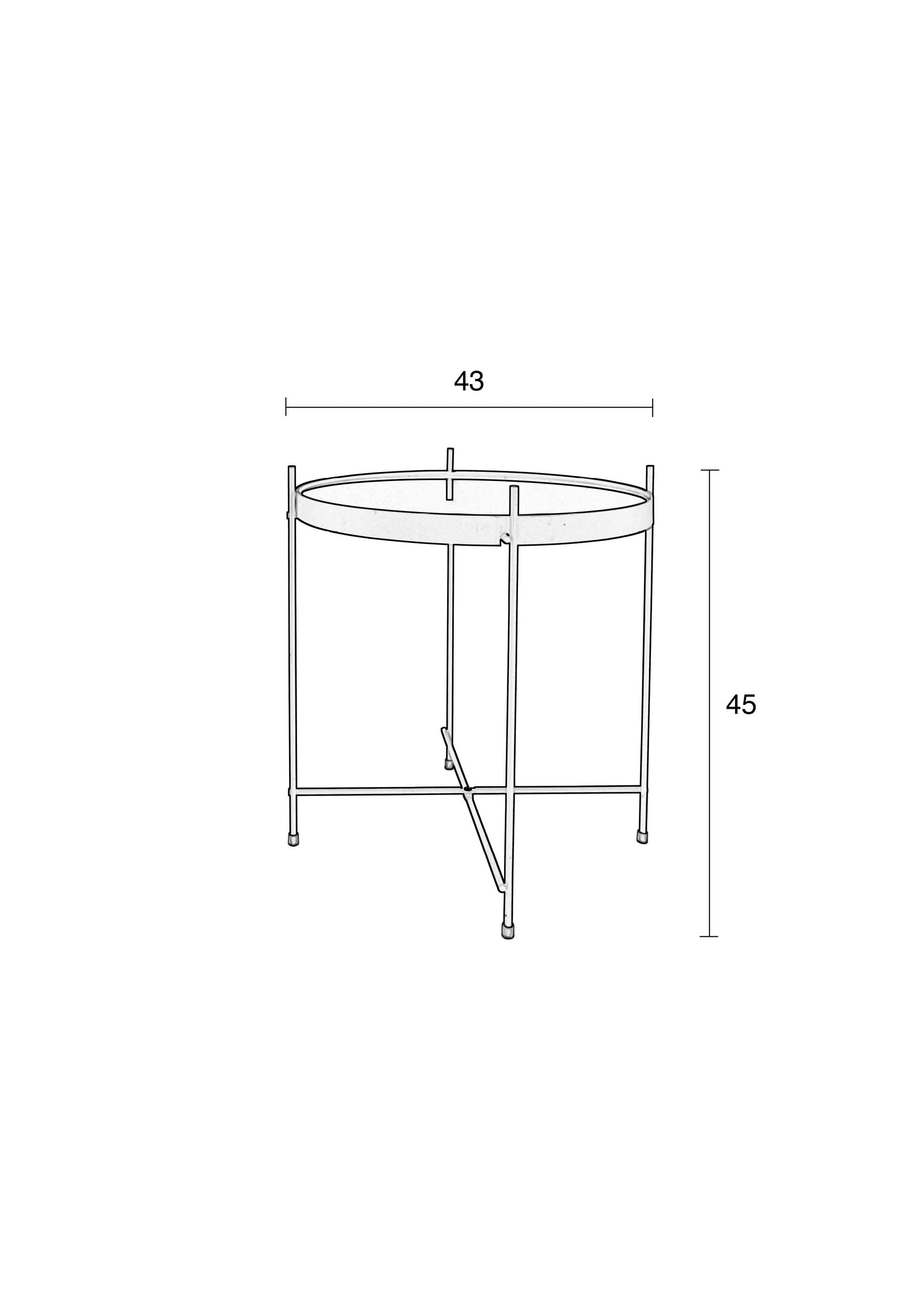 Zuiver Cupid Black Glass Side Table